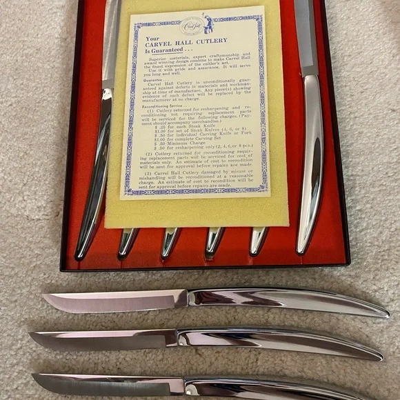 Vintage (but never used) Set of Six Stainless Steel Steak Knives - Picture 8 of 8